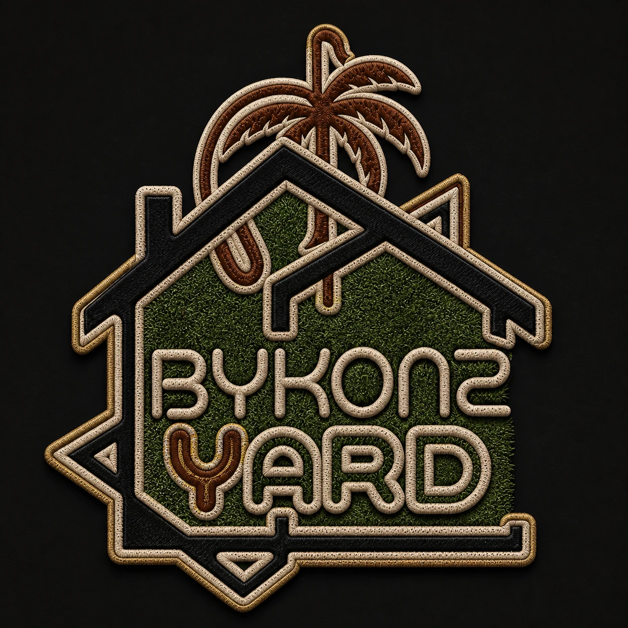 Grass badge, embroidered